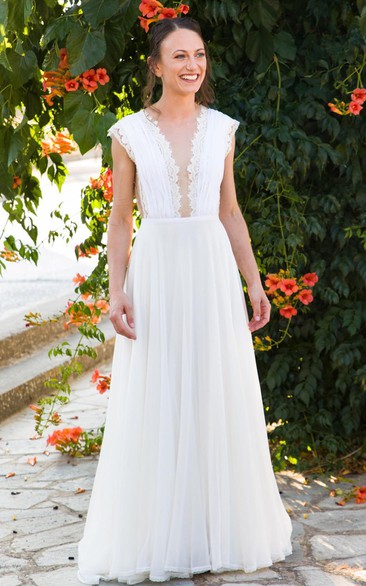 Grecian High Neck Wedding Dress