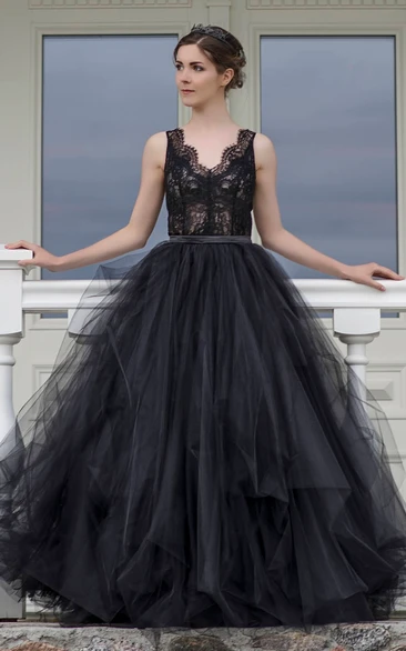 Black Lace Ball Gown Wedding Dress, Unique Wedding Dress, Halloween Wedding  Dress Martha EN180601 -  Canada