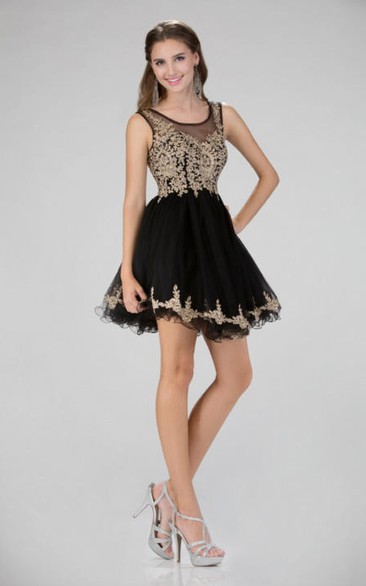 Semi formal black on sale and gold dress