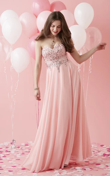 A-Line Sweetheart Sleeveless Tulle Lace-Up Dress With Beading And Pleats