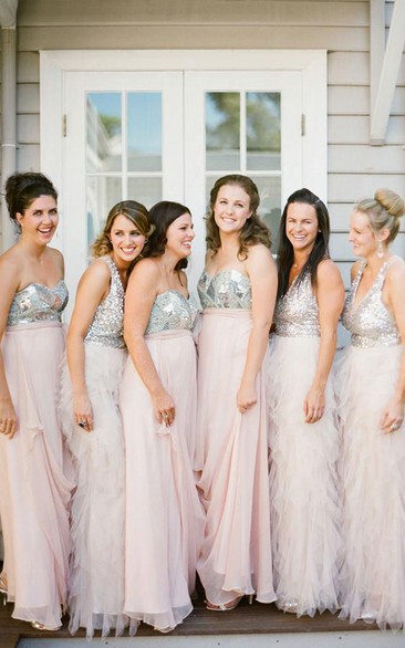 light peach bridesmaid dresses