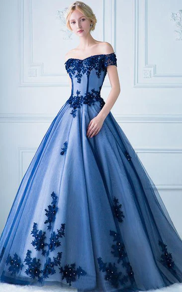 Ball Gown Sleeveless Tulle Modern Evening Dress with Appliques and Beading