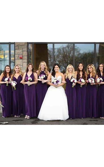 Royal purple hotsell bridesmaid dresses cheap