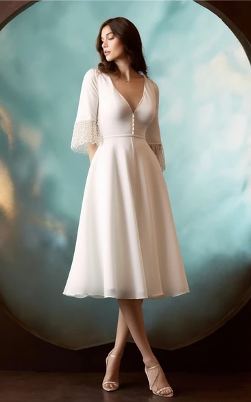 AMARIS Elegant white dress made of tulle and lace - Mathilde