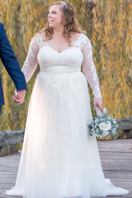 ウェディングドレス - Plus Size Wedding Dress 8a0b09bc3db033f80ef7780a9cd014