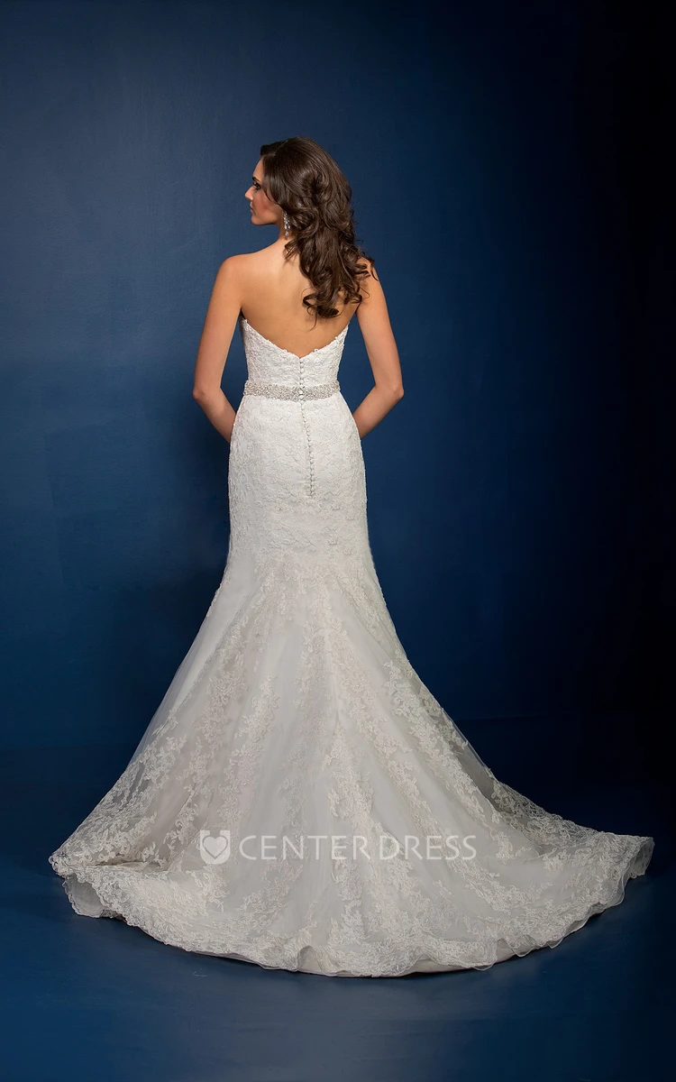 Sweetheart Trumpet Gown With Sequins And Appliques