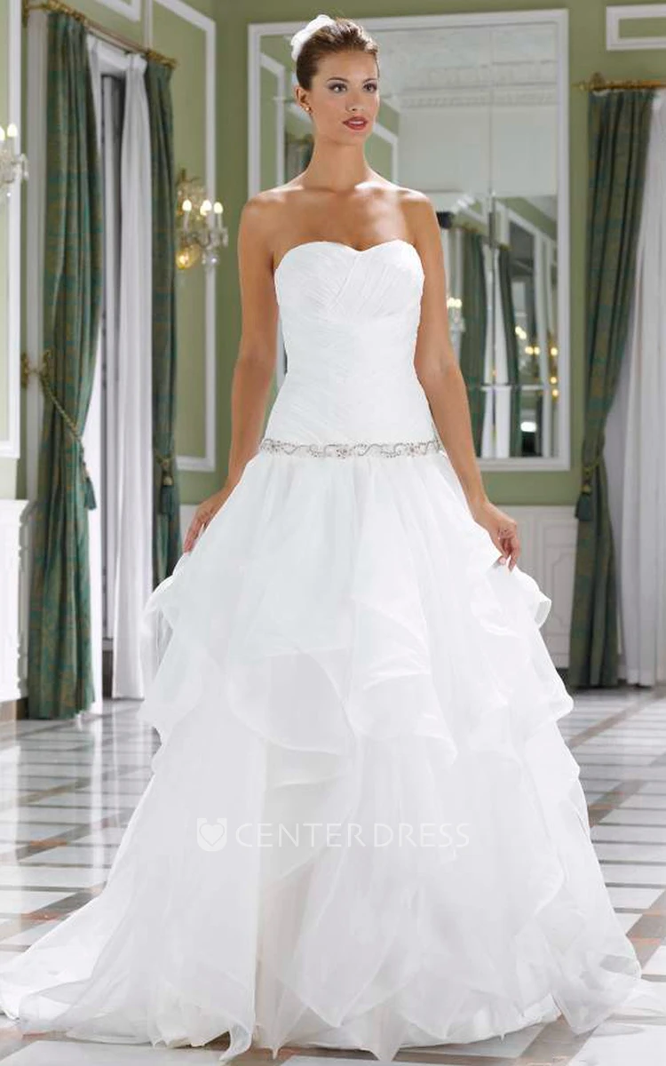 Tulle Ruffles A Line Sweetheart Ruched White Wedding Dress Tulle Ruffles A Line Sweetheart Ruched White Wedding Dress