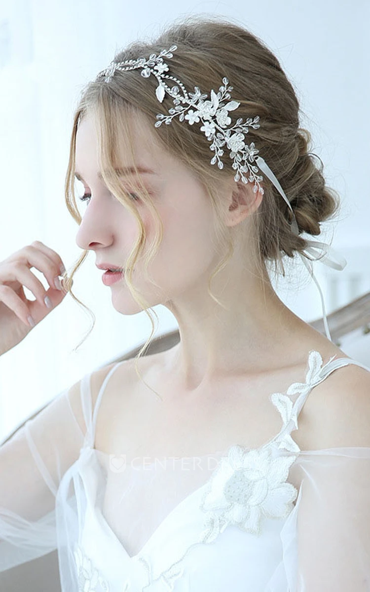 Korean Style Handmade Silver Floral Headbands