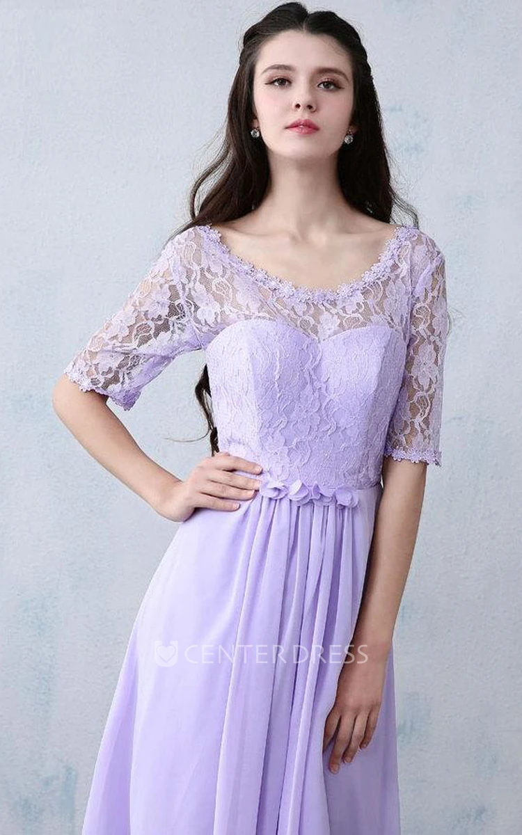 Purple Lace Bridesmaid Long Prom Evening Evening Gown Wedding Dress