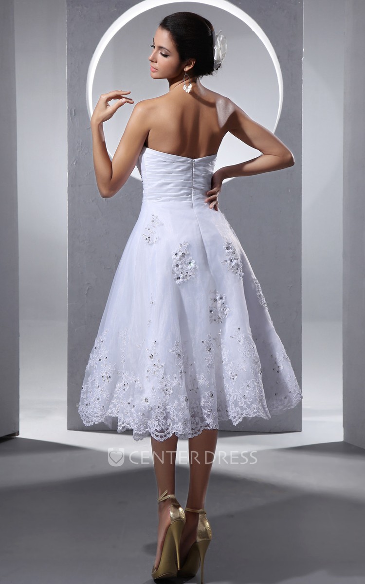 front criss cross wedding dress