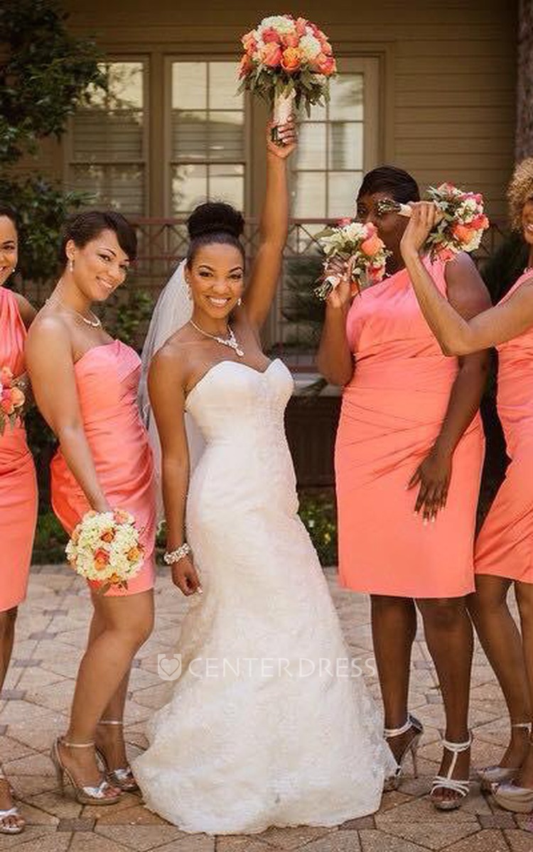 Coral Plus Size Bridesmaid Dresses