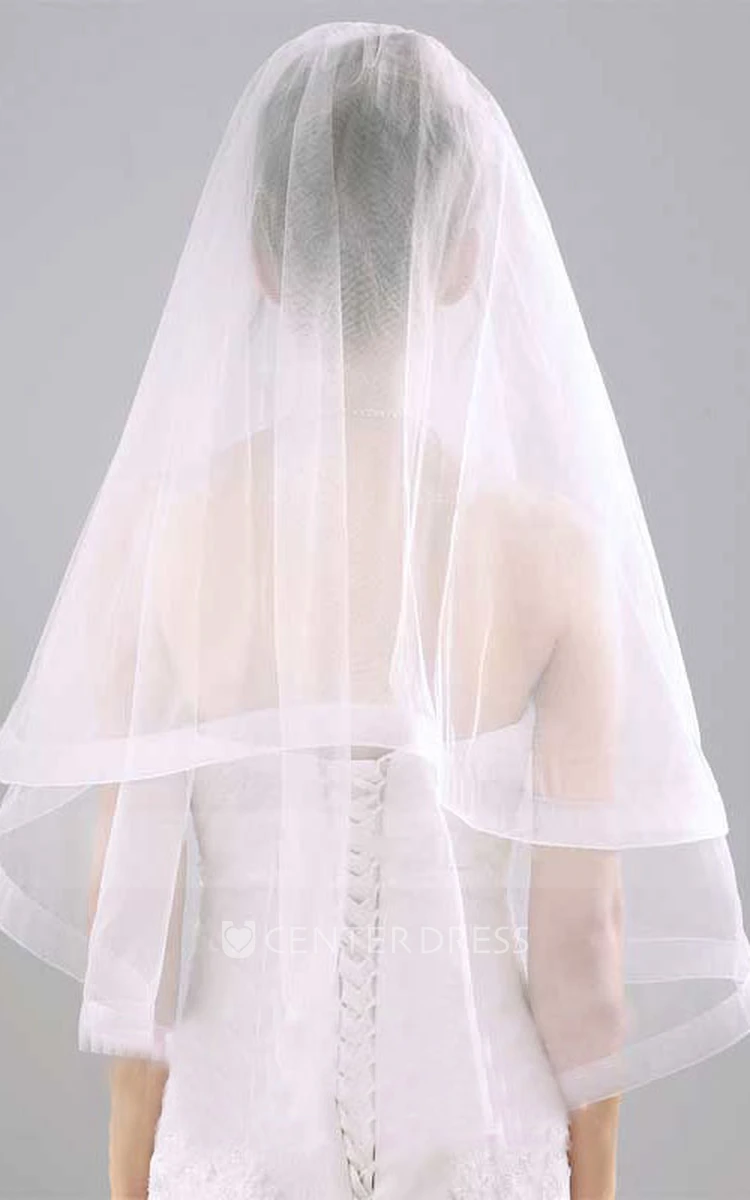 Fairy Shoulder Tulle Bridal Veil With Hair Comb