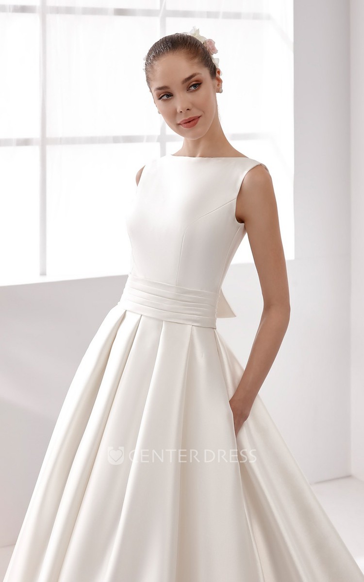 Cinched Waist Wedding Dress