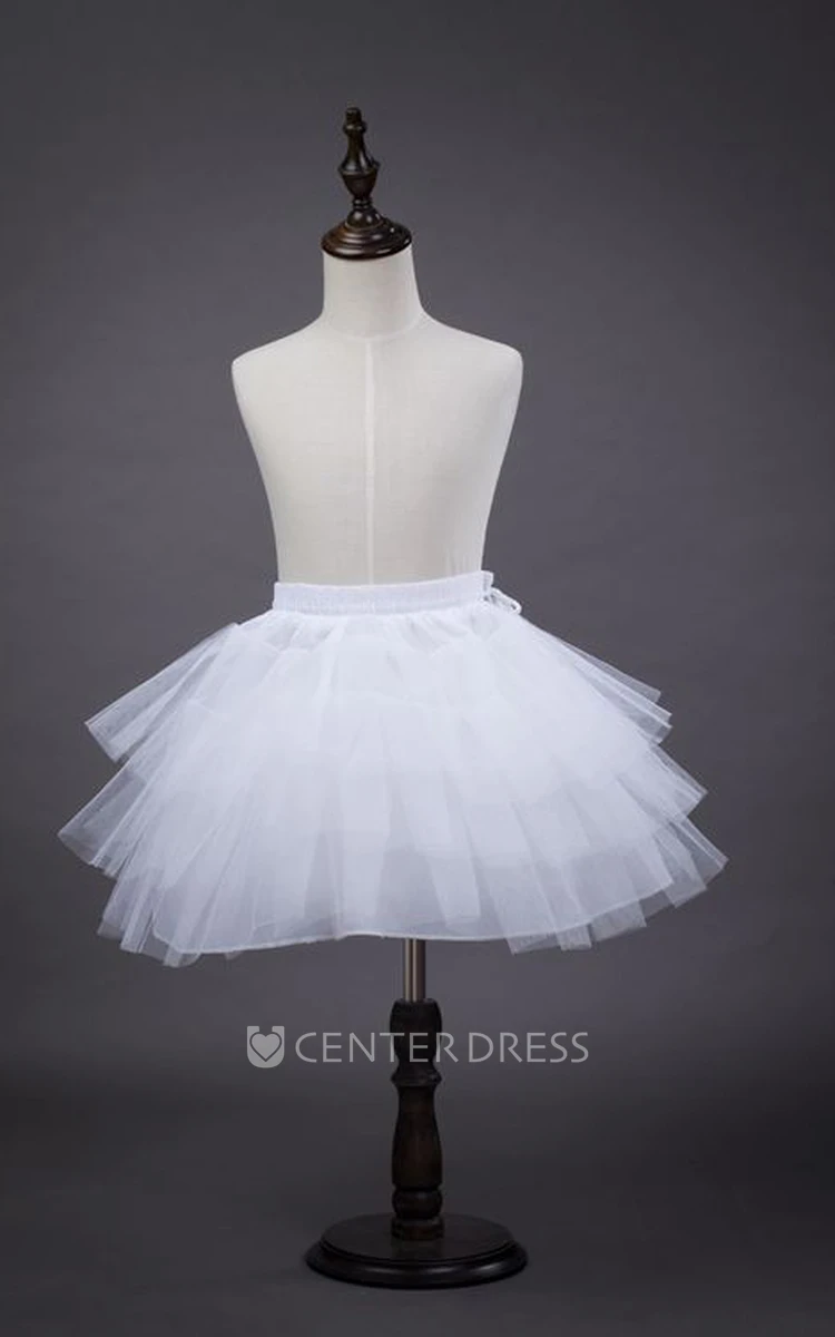 Short Style Three-layer Net Flower Girl Petticoat Wedding Dress Skirt Petticoat
