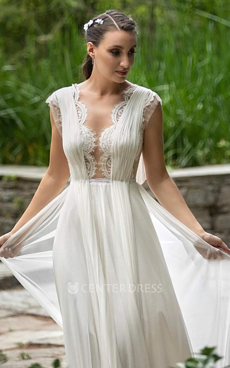 Grecian lace outlet wedding dress