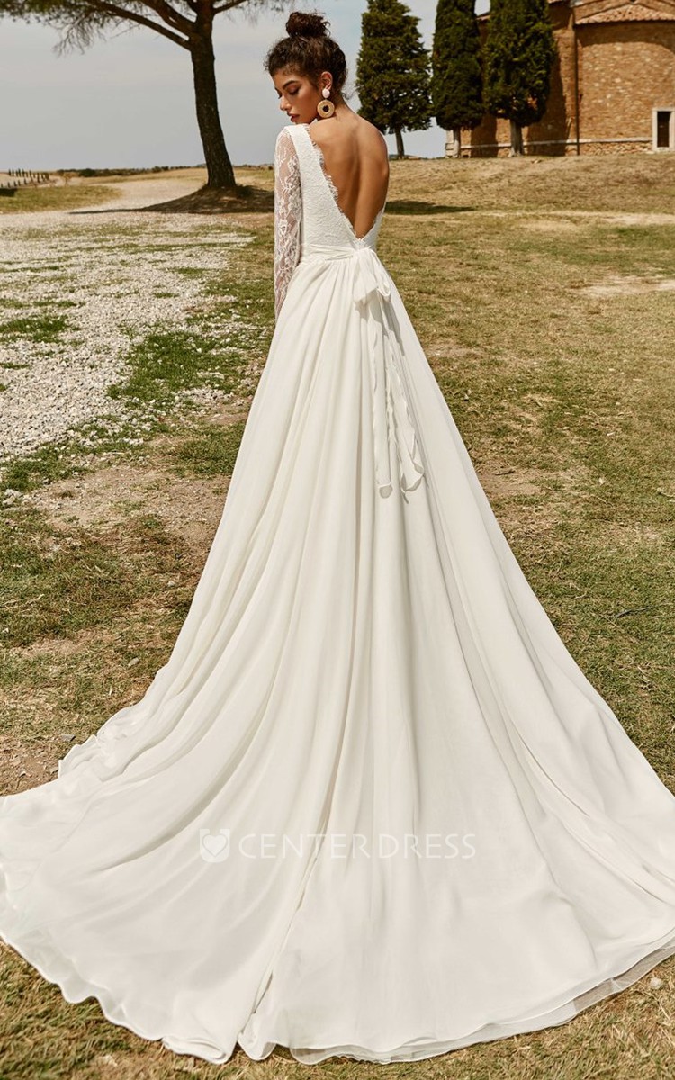 A line bateau wedding hot sale dress