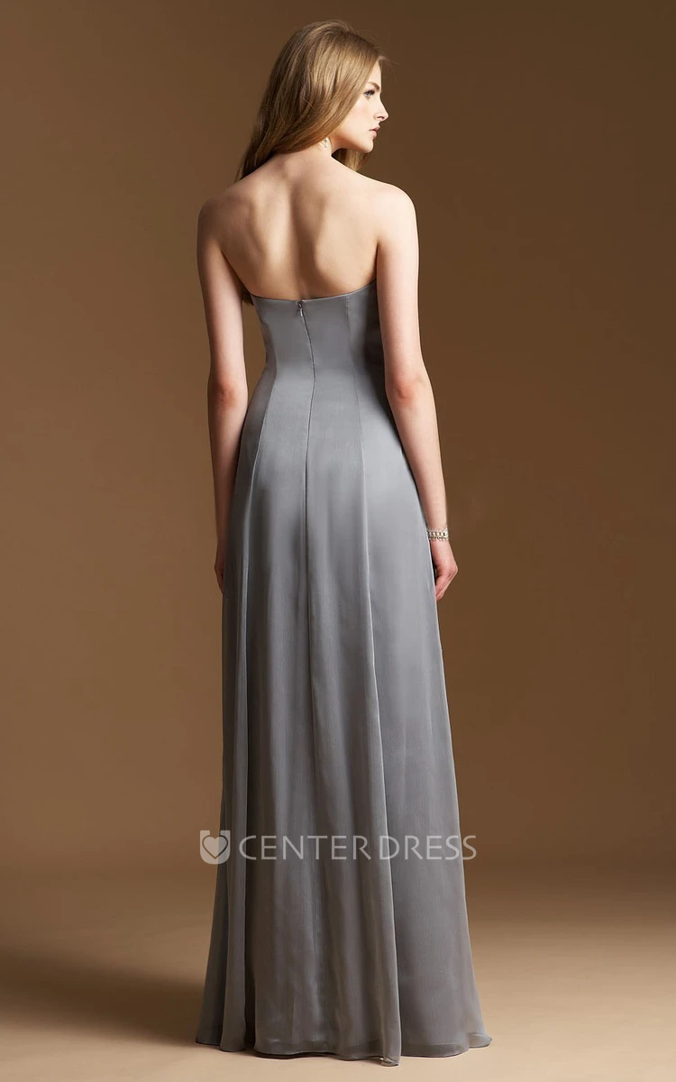 Sweetheart A-Line Empire Bridesmaid Dress With Beaded Neckline