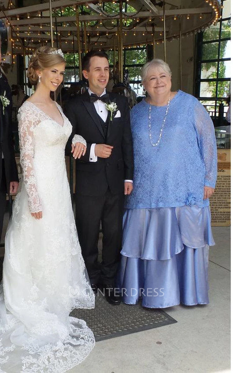 Plus Size Lace Blouse Mother of the Bride Dress