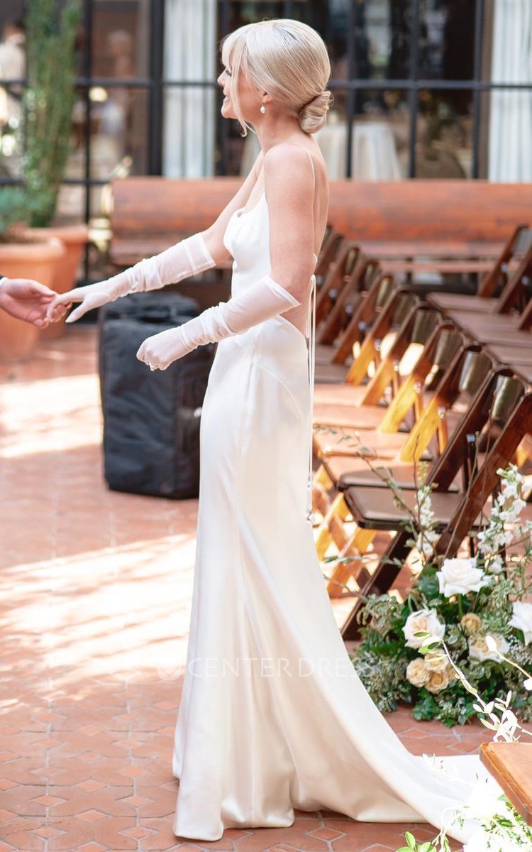 Silk charmeuse outlet wedding dress