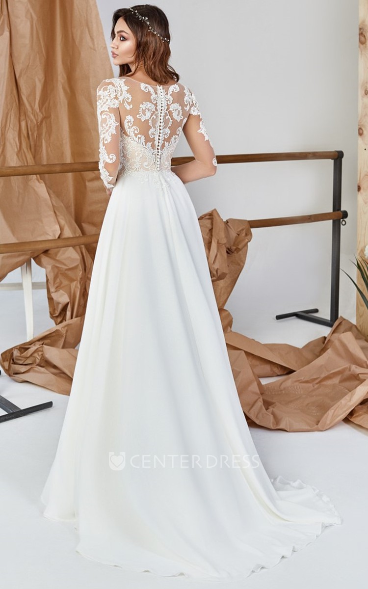 Modest a line wedding sales dresses