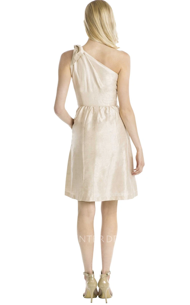 Mini Sleeveless One-Shoulder Taffeta Muti-Color Convertible Bridesmaid Dress
