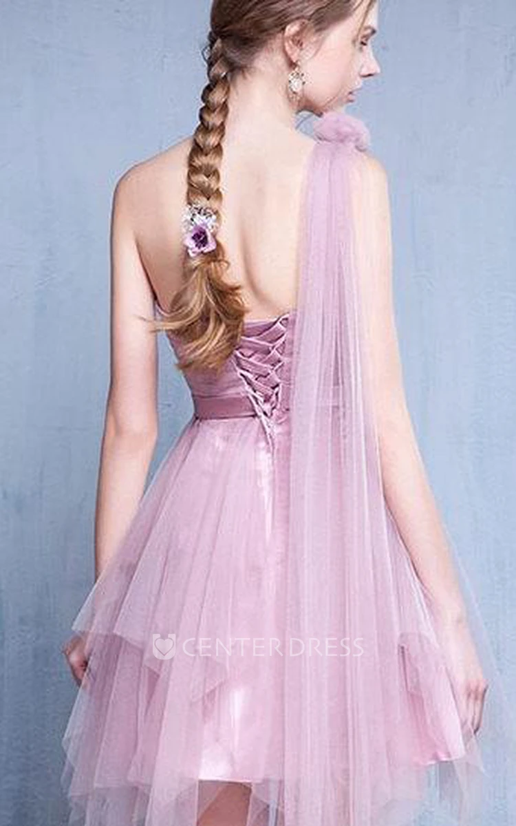 Lilac Blue Vintage Prom Evening Bridesmaid Gown Homecoming Dress
