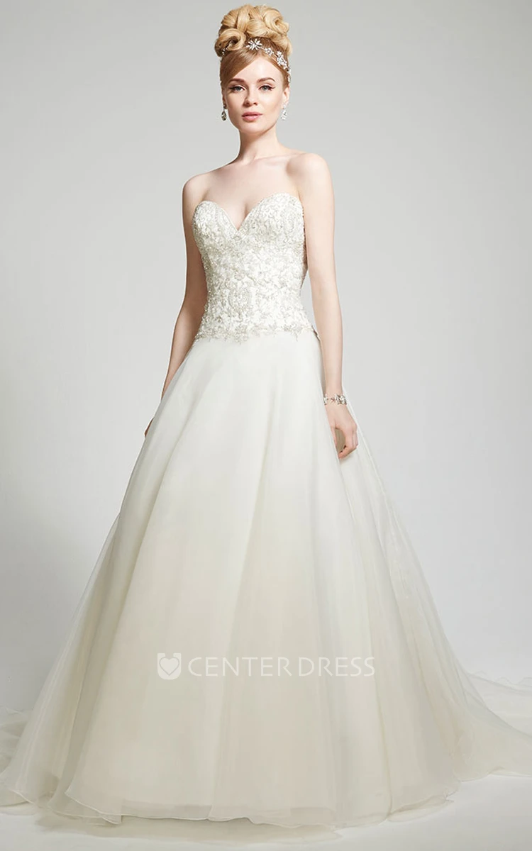 High Neck Maxi Beaded Tulle Wedding Dress With Court Train And Corset Back  - UCenter Dress