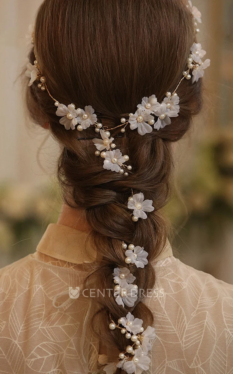 Charming Alloy Flower Headbands and Rings with Crystal