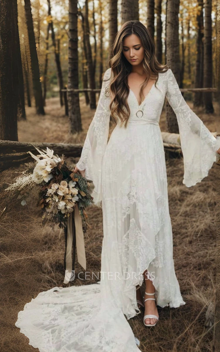 Country Vintage Lace Wedding Dress