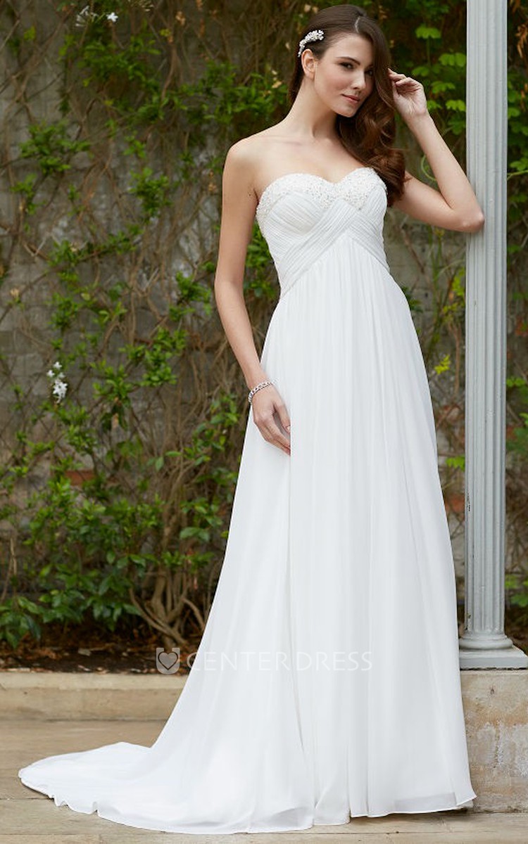 Sweetheart Empire Waist Wedding Dress