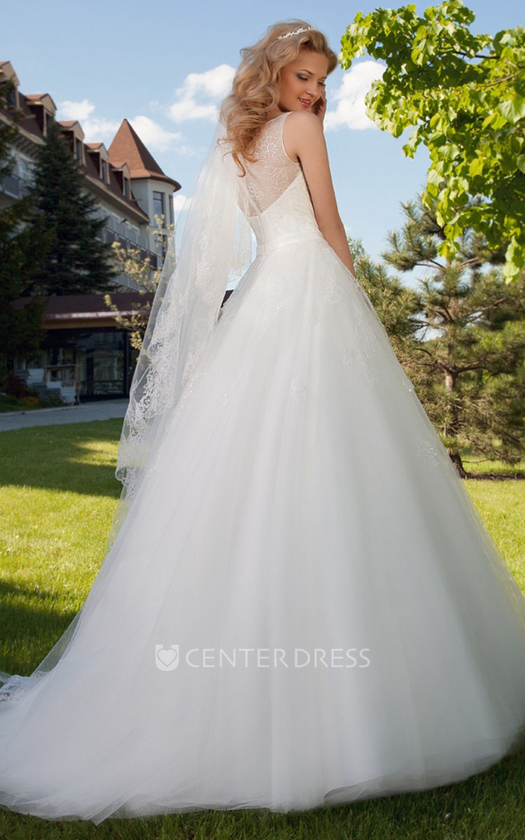 Empire Waist Ball Gown Wedding Dress