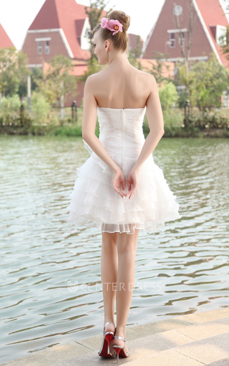 Short organza outlet wedding dress